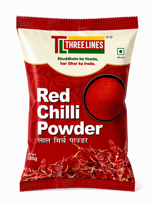 Three Lines Red Chilli Powder Pack of 2 | 200g Each
